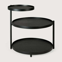 Ethnicraft Side Table Ethnicraft Swivel Tray Side Table - Black