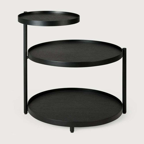 Ethnicraft Swivel Tray Side Table, Black | Norsu Interiors