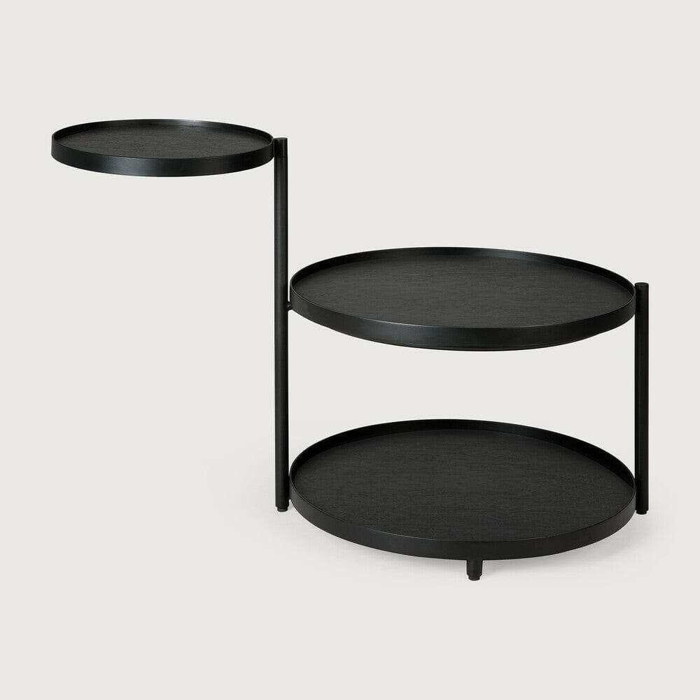 Ethnicraft Side Table Ethnicraft Swivel Tray Side Table - Black