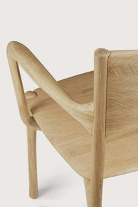 Ethnicraft Dining Chairs Ethnicraft PI Dining Chair, With Armwrest - Oak