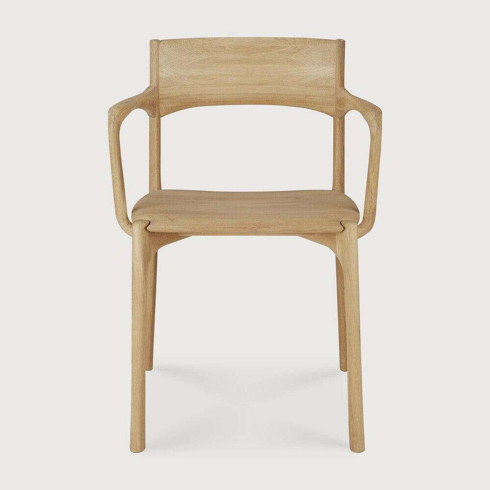 Ethnicraft Dining Chairs Ethnicraft PI Dining Chair, With Armwrest - Oak