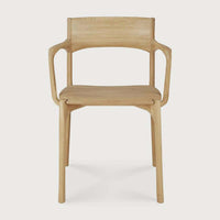 Ethnicraft Dining Chairs Ethnicraft PI Dining Chair, With Armwrest - Oak