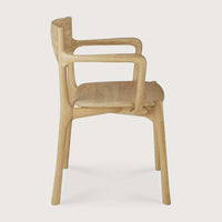 Ethnicraft Dining Chairs Ethnicraft PI Dining Chair, With Armwrest - Oak