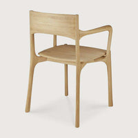 Ethnicraft Dining Chairs Ethnicraft PI Dining Chair, With Armwrest - Oak