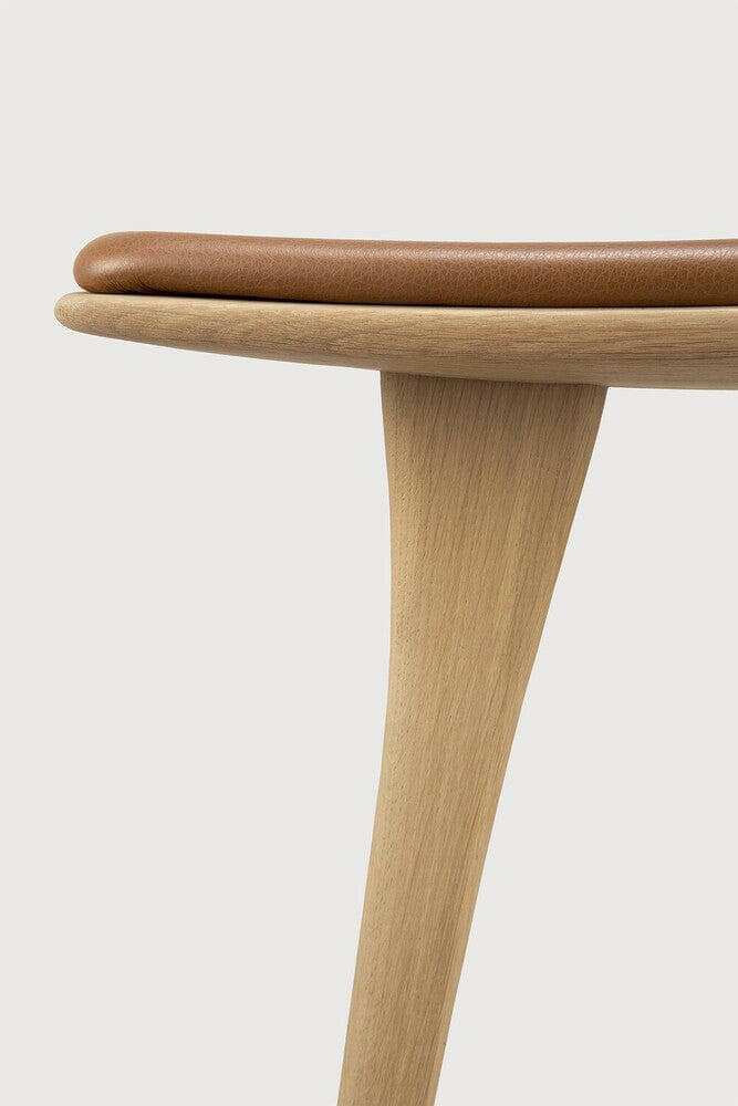 Ethnicraft Bar Stools Ethnicraft Osso stool - Natural Oak/ Cognac Leather