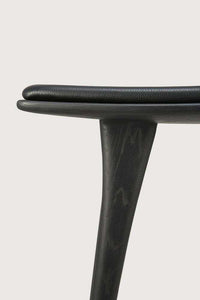 Ethnicraft Bar Stools Ethnicraft Osso stool - Black Oak/ Black Leather
