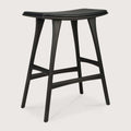 Ethnicraft Osso stool - Black Oak/ Black Leather