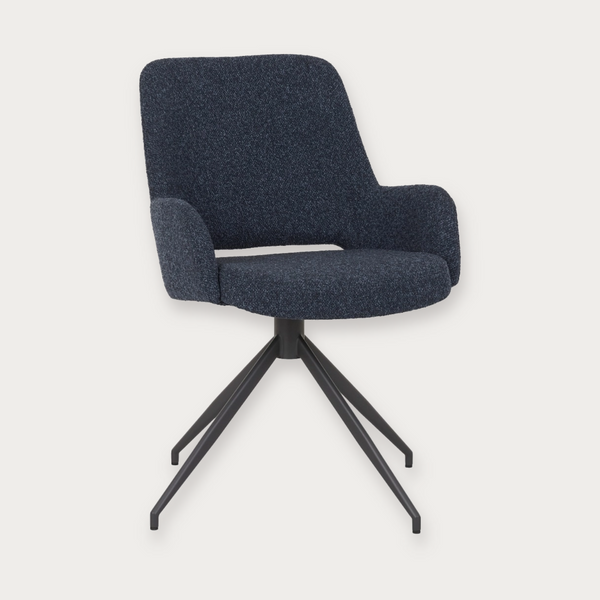 GlobeWest Quentin Spider Leg Office Chair - Orion, Matt Graphite