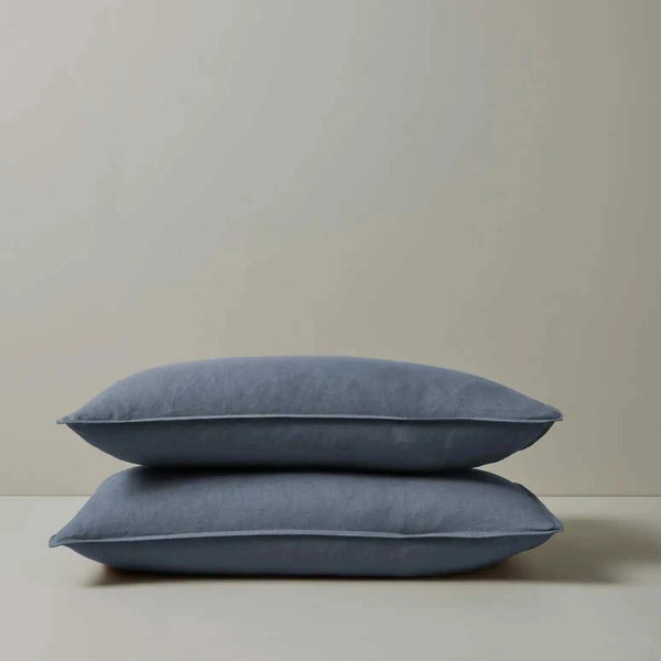 Weave Home Ravello pillowcase pair, denim | Norsu Interiors
