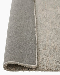 Soft plush chunky Valencia Rug in Cloud color with textured wool weave
