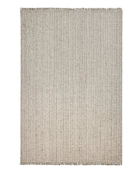 Puglia Rug Fox chunky woven textured ivory and grey rug with fringe 2m by 3m