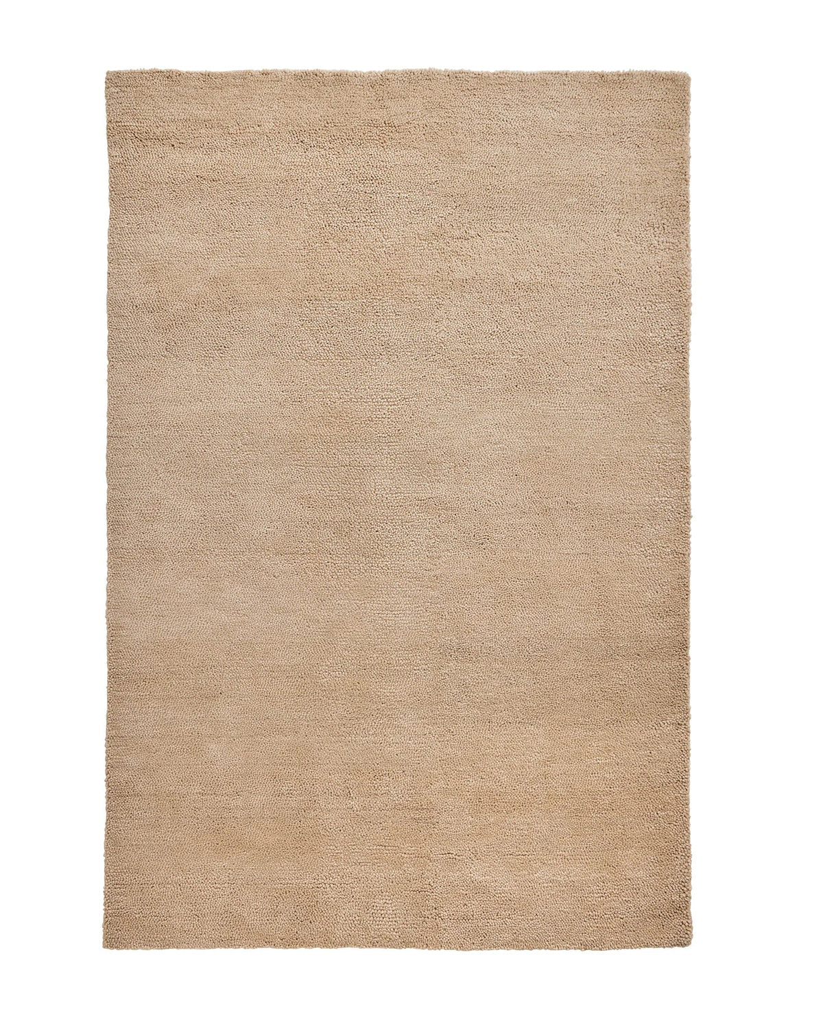 Plush chunky wool Valencia Rug in Dune beige color with textured weave, available in 2m x 3m and 3m x 4m sizes