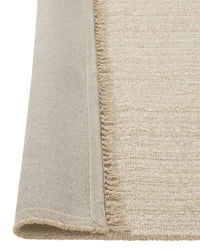 Handwoven Weave Puglia Rug in hemp with chunky multi-tone beige texture and fringe detailing, 2m x 3m size