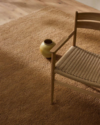Valencia Rug camel chunky wool plush woven design
