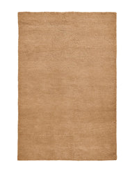 Plush chunky camel Valencia Rug made of 100% wool with rich texture and warm golden tone