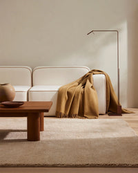 Valencia Rug Dune plush chunky wool textured beige floor rug