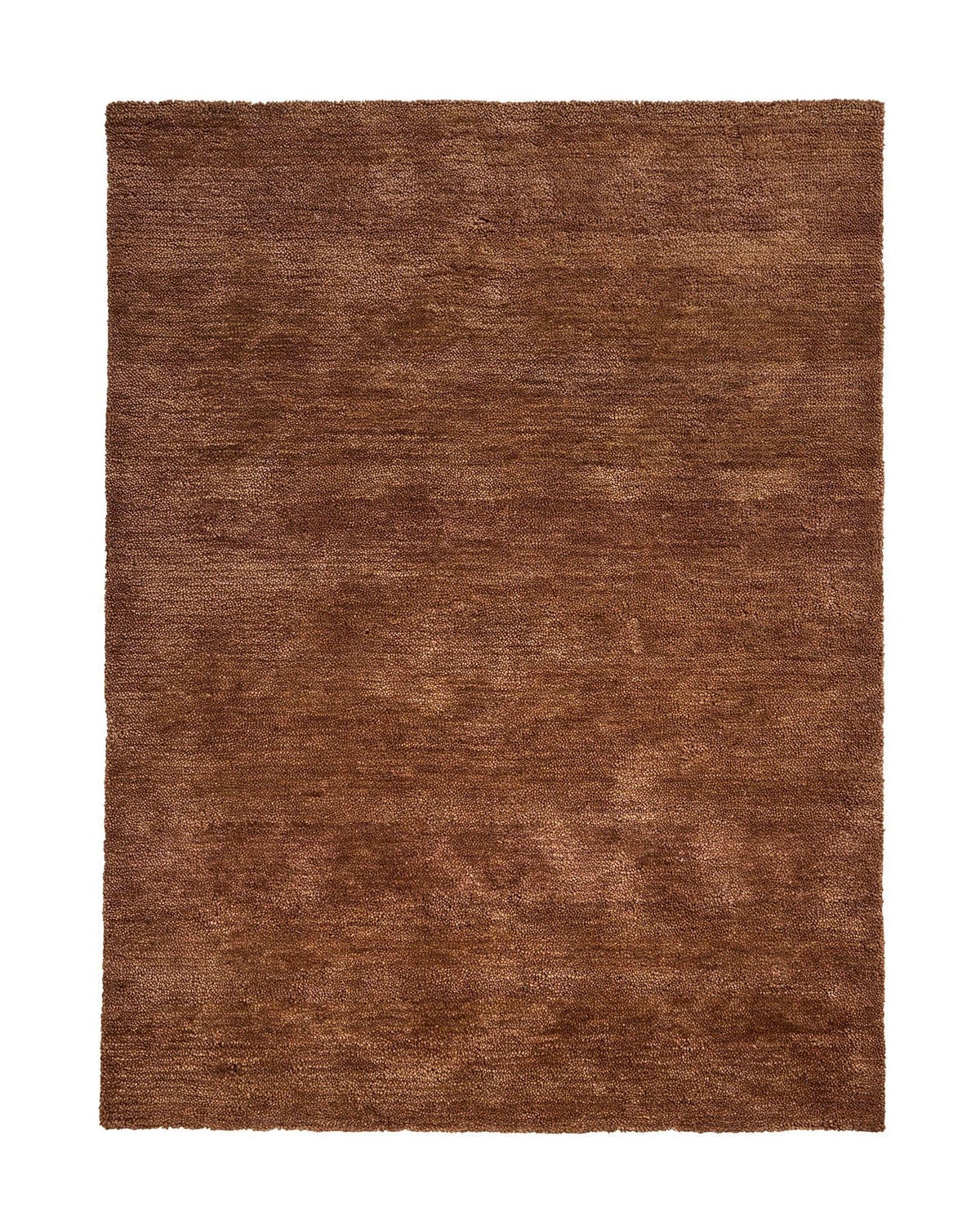 Plush chunky wool Weave Valencia Rug in toffee brown, soft and durable textured floor rug