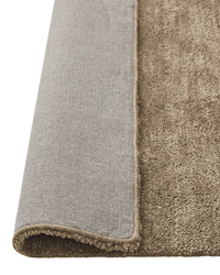 Valencia Rug Latte plush chunky wool woven carpet in creamy beige tone