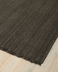 Handwoven Weave Puglia Rug in pigeon color with chunky textured weave and fringe detailing, measuring 2m x 3m