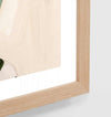 Middle of Nowhere Resort Pool green still life print with white border and oak frame detail