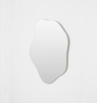 Middle of Nowhere Rockpool Mirror, Sand, 75 x 90cm - side profile