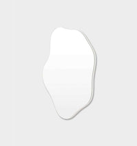 Middle of Nowhere Rockpool Mirror with bright white slim frame and organic contours, 75 x 90 cm, store pickup only