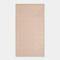 GlobeWest Bower Frame Rug in rose, hand-woven 100% wool indoor rug with a simple silhouette.