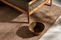 GlobeWest Harbour Knot Outdoor Rug - Tawny, styled in a room setting