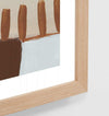 Abstract seaside still life artwork framed in light oak, Middle of Nowhere Collection print.