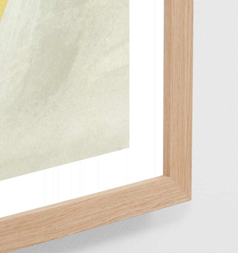 Middle of Nowhere Seaside Dining Sage 2 Print with white border in oak frame