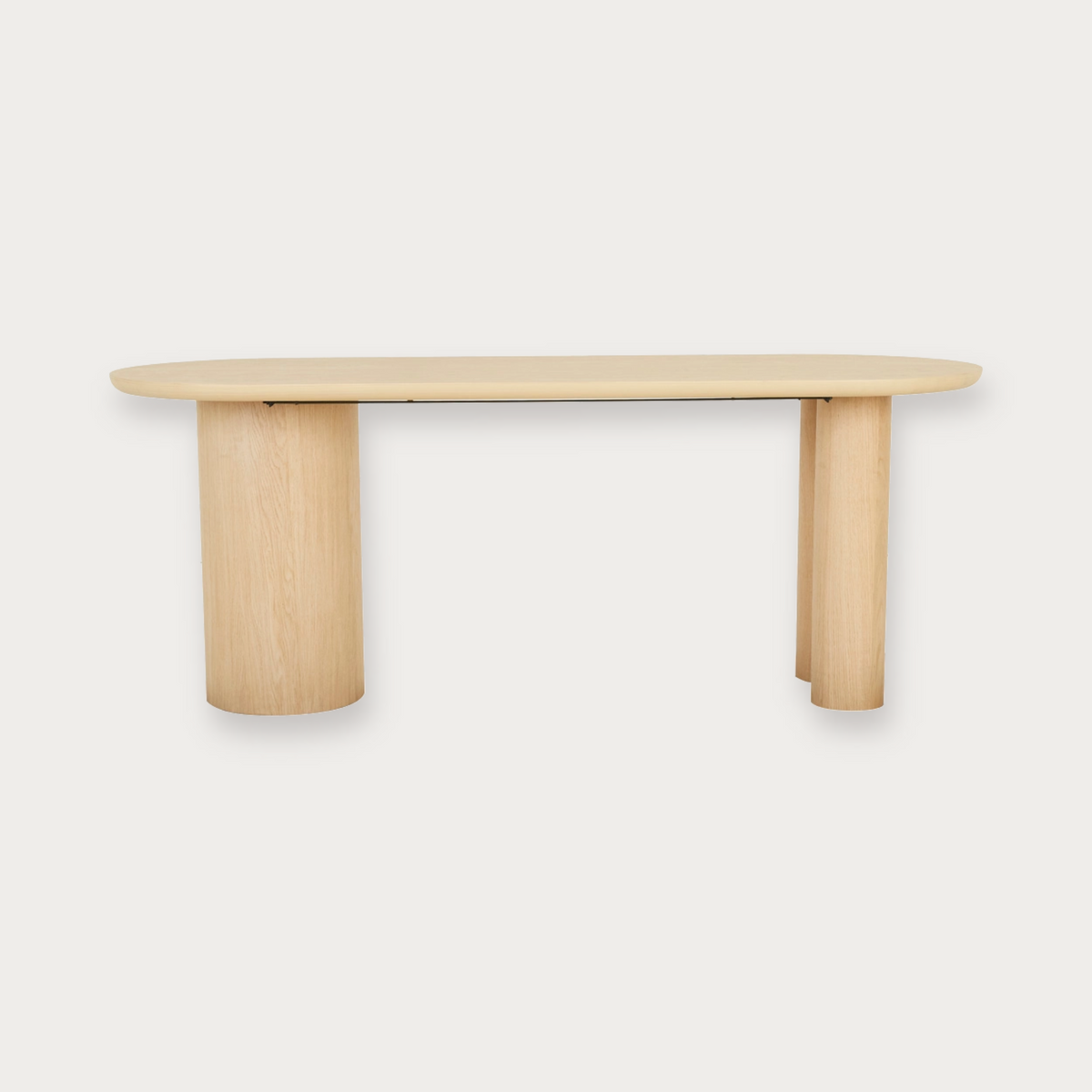 GlobeWest Seb Oval Desk - Oak
