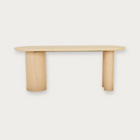 GlobeWest Seb Oval Desk - Oak