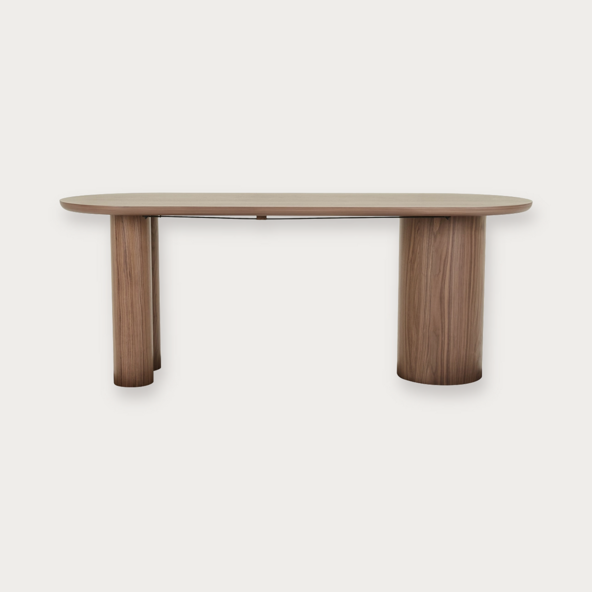 GlobeWest Seb Oval Desk - Walnut
