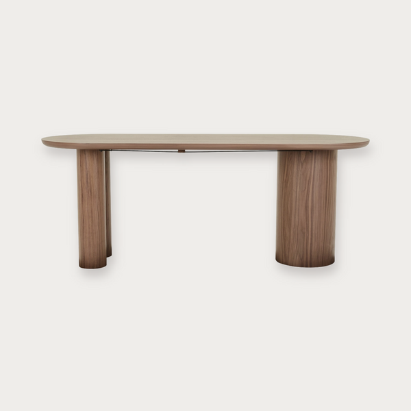 GlobeWest Seb Oval Desk - Walnut