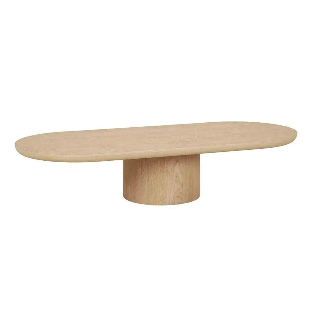Globe West Coffee Table Globe West Seb Pedestal Coffee Table - Oak