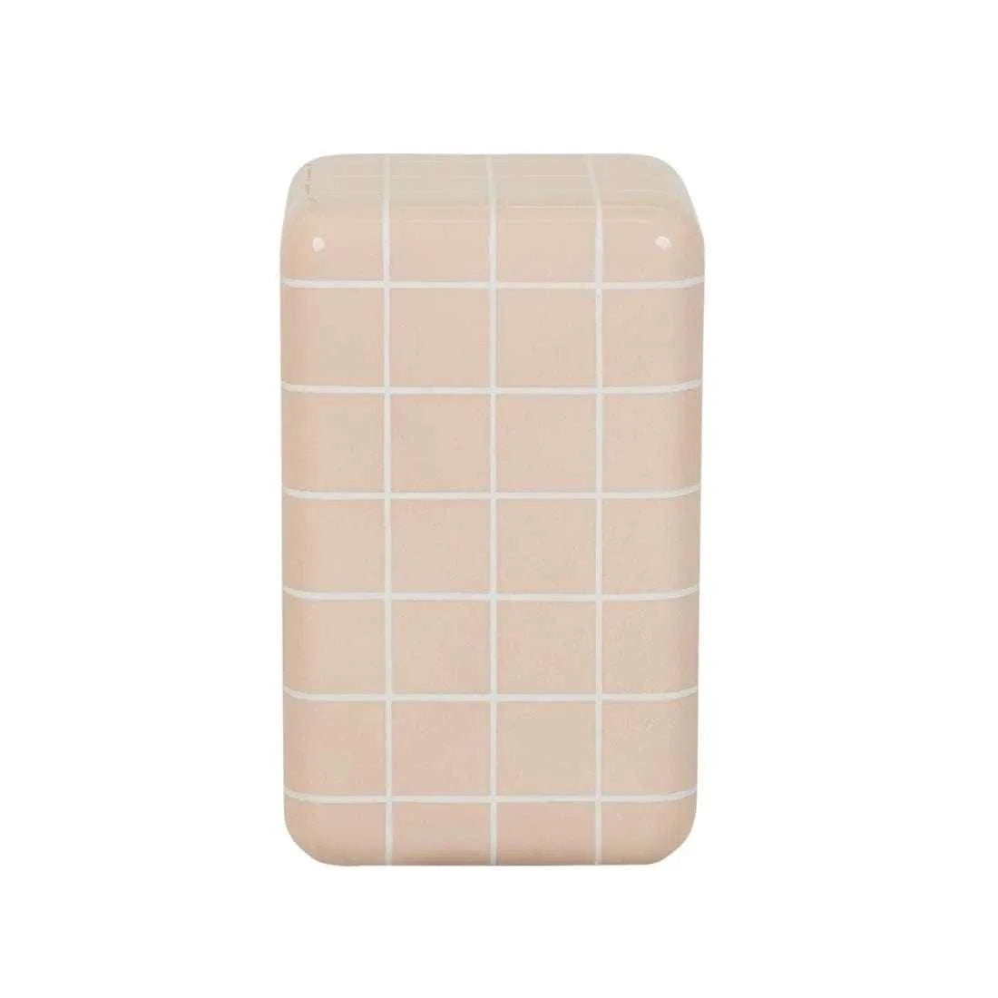 Globe West Side Tables Globe West Seville Tile Side Table, Pink/White