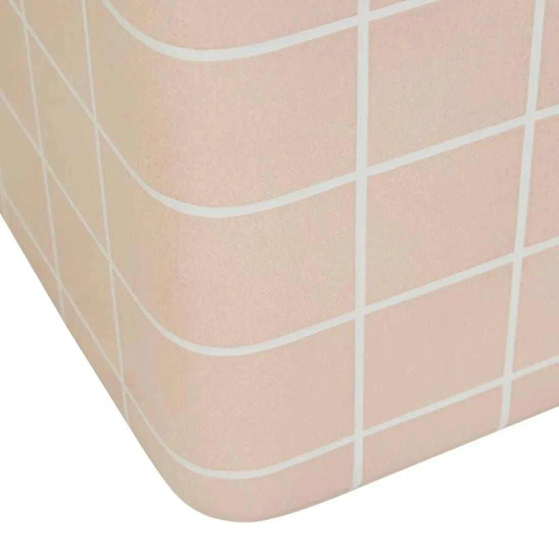 Globe West Side Tables Globe West Seville Tile Side Table, Pink/White