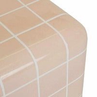 Globe West Side Tables Globe West Seville Tile Side Table, Pink/White