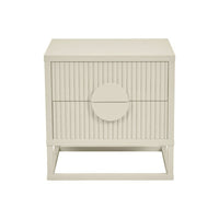 GlobeWest Benjamin Ripple Bedside - Putty