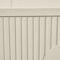 GlobeWest Benjamin Ripple Bedside - Putty