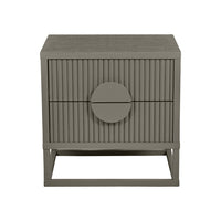 GlobeWest Benjamin Ripple Bedside - Snowgum