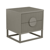 GlobeWest Benjamin Ripple Bedside - Snowgum