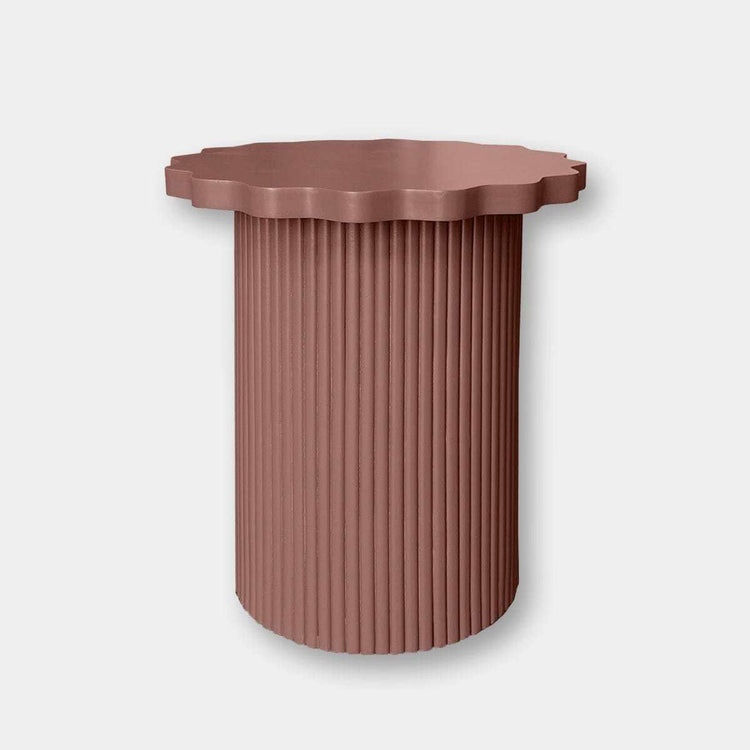 Norsu Interiors Side Table Floret Wood Side Table, Rust