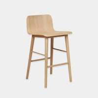 Globe West Sketch Tami Barstool in light oak with Scandinavian design and sturdy timber construction