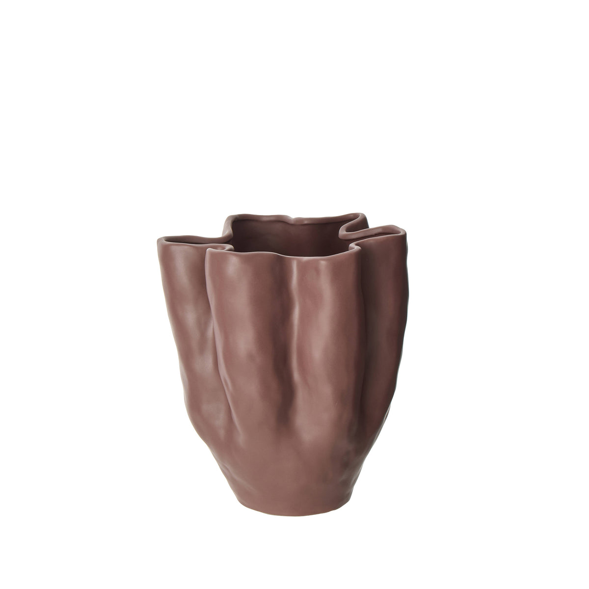 Amalfi Fluid Vase in Burnt Eggplant