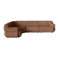 GlobeWest Juno Cloud 4-Seater L Shape in Brick