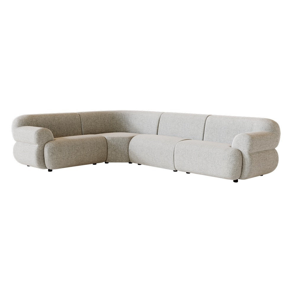 GlobeWest Juno Cloud 4-Seater Left L Shape Sofa in Moon Rock