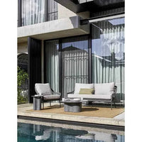 Globe West Coffee Tables Globe West Artie Outdoor Wave Coffee Table, Warm Sand