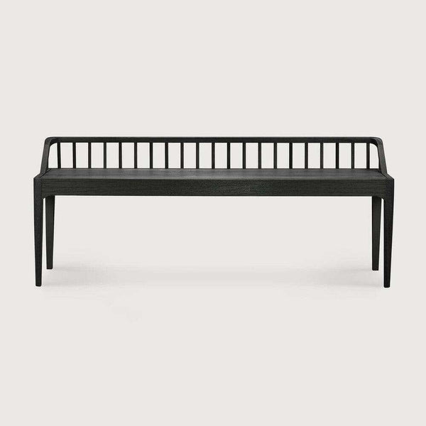 Ethnicraft Spindle Bench Seat, Oak Black | Norsu Interiors