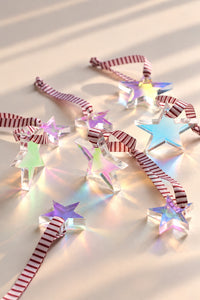 norsu STUDIO Iridescent Star Ornaments – Set of 8